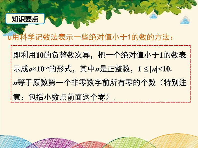 北师大版数学八年级下册 第一章 整式的乘除1.3 第二课时 用科学记数法表示较小的数-课件06