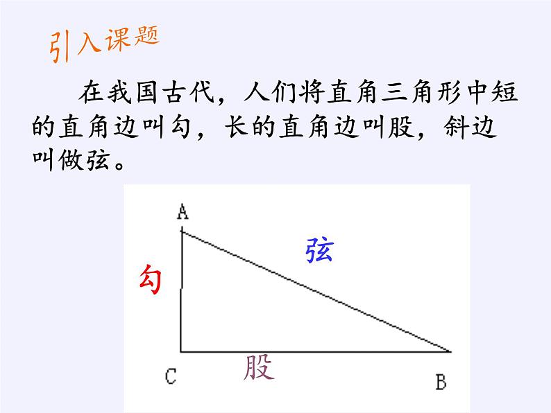 冀教版数学八年级上册17.3 勾股定理（通用）(1) 课件第2页