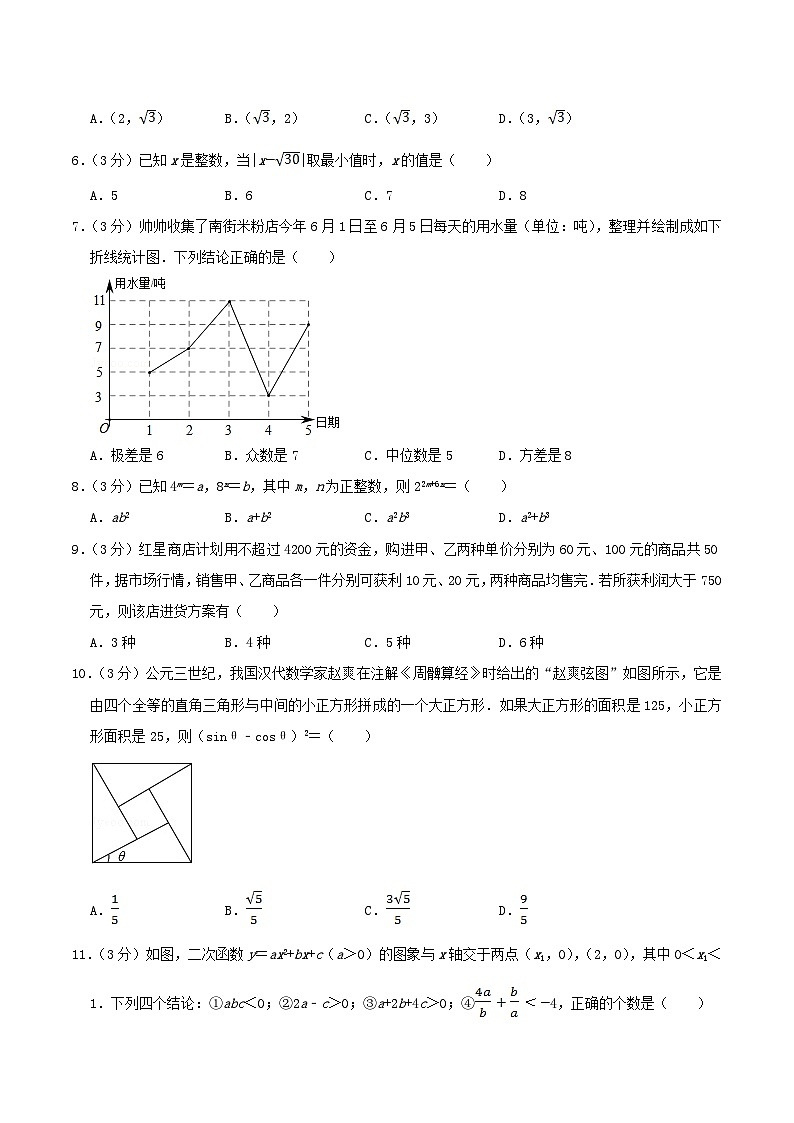 2019年四川省绵阳市中考数学真题及答案02
