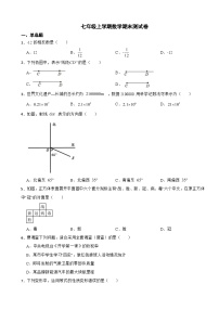 陕西省延安市2023年七年级上学期数学期末测试卷附答案