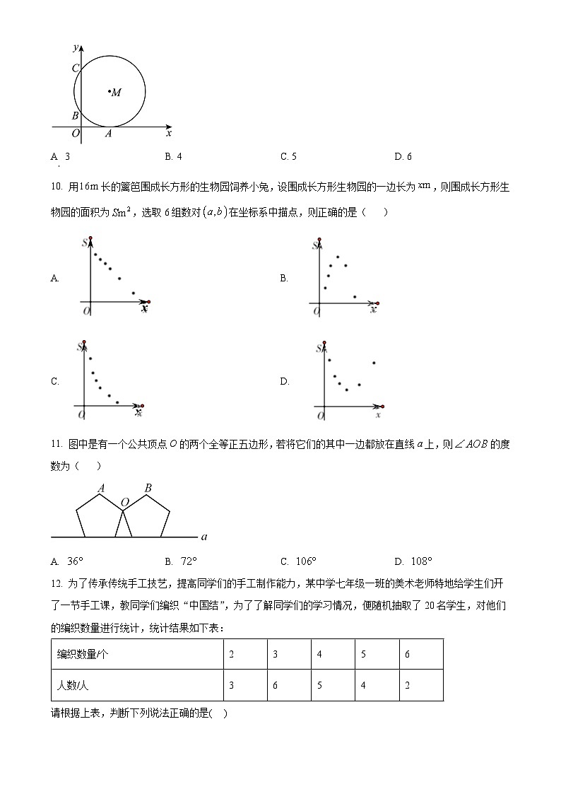 河北省衡水市阜城第四中学2022-2023学年九年级下学期期中数学试题03
