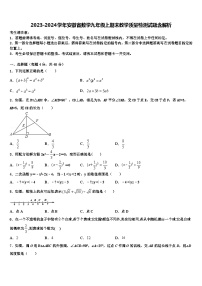 2023-2024学年安徽省数学九年级上期末教学质量检测试题含解析