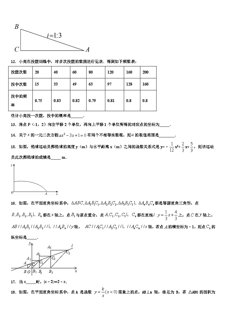 2023-2024学年安徽省九年级数学第一学期期末监测试题含解析第3页