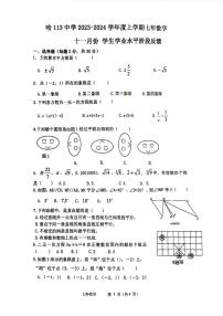 黑龙江省哈尔滨市第一一三中学校2023-2024学年七年级上学期11月份月考数学试题