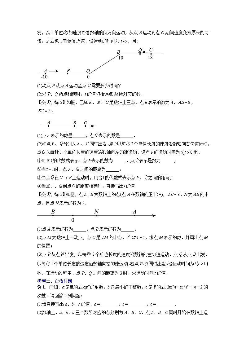 专题02 数轴上的三种动点问题-2023年初中数学7年级上册同步压轴题（学生版）02