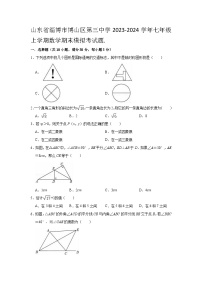 山东省淄博市博山第三中学2023-2024学年七年级上学期数学期末模拟考试题