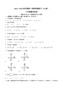 广东省茂名市高州市十二校联考2023-2024学年八年级上学期月考数学试题