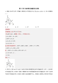 2023年初中数学8年级上册同步压轴题 第13章 轴对称压轴题考点训练（学生版+教师解析）