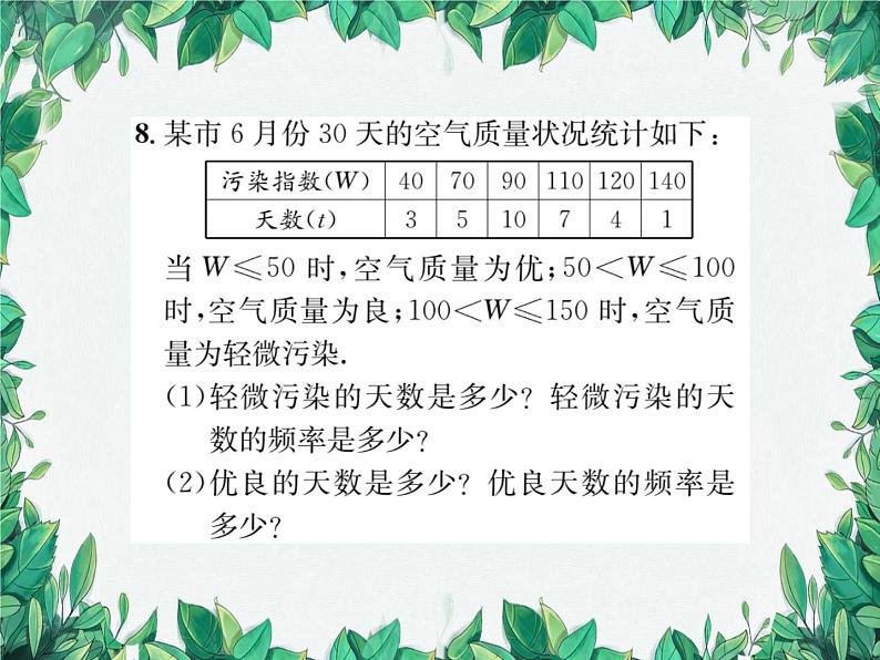 15.1.2 数据的收集  华东师大版数学八年级上册课件07