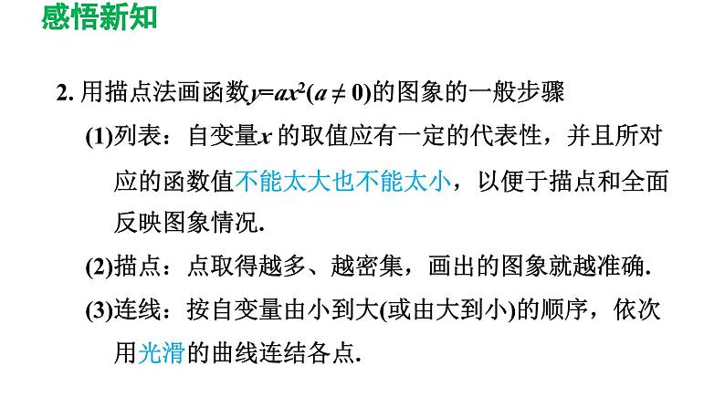 26.2.1  二次函数y=ax2 的图象与性质 华师大版数学九年级下册导学课件04