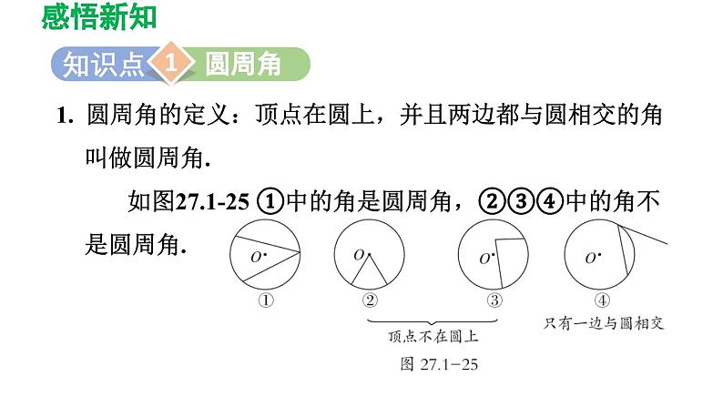 27.1.3 圆周角 华东师大版数学九年级下册导学课件03