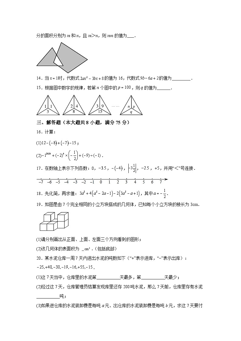河南省焦作市中站区2023-2024学年七年级上学期期中考试数学试题（含解析）03