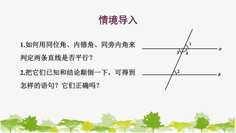 5.2 平行线3 平行线的性质 华东师大版七年级数学上册课件02