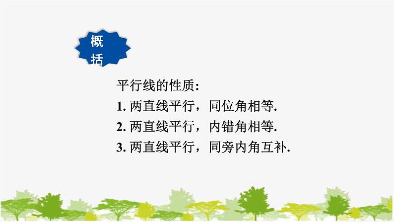 5.2 平行线3 平行线的性质 华东师大版七年级数学上册课件07