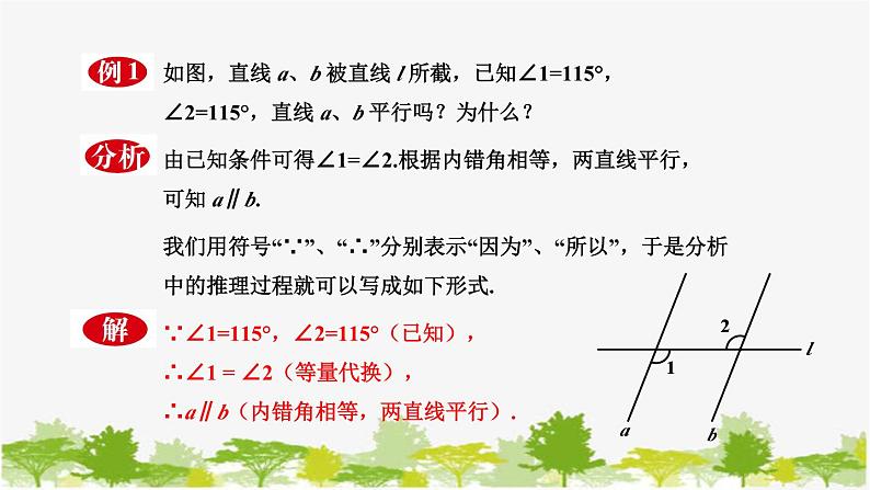 5.2 平行线2 平行线的判定 华东师大版七年级数学上册课件08