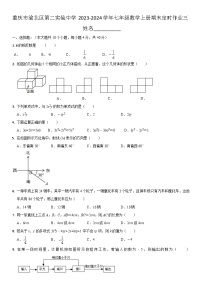 重庆市渝北区第二实验中学2023-2024学年七年级数学上册期末定时作业三