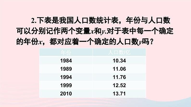 第十九章一次函数19.1函数19.1.1变量与函数第2课时函数课件（人教版八下）第8页