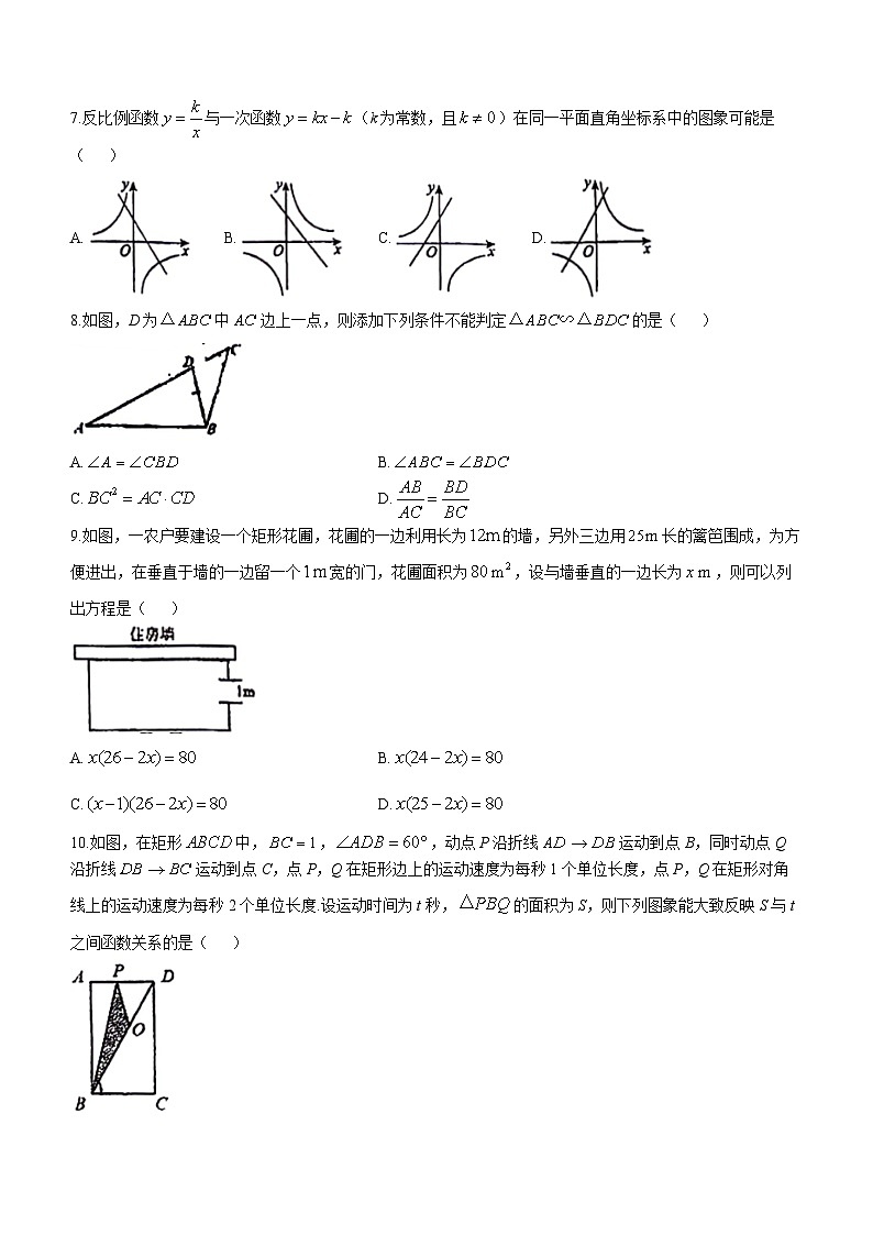 广东省佛山市南海区桂城街道灯湖初级中学2023-2024学年九年级上学期月考数学试题02