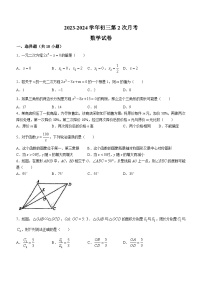 广东省深圳市外国语学校龙华初中部2023-2024学年九年级上学期月考数学试题(无答案)