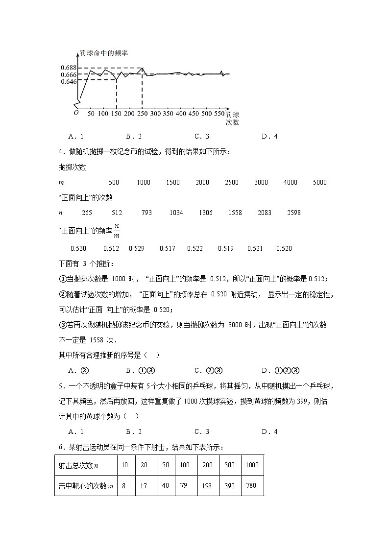8.5概率帮你做估计分层练习 苏科版数学九年级下册02