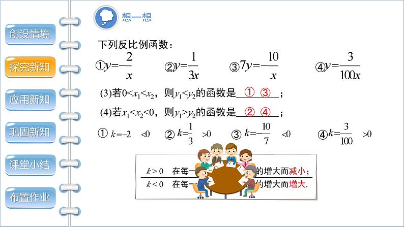 26.1.2 反比例函数的图象和性质 第2课时 初中数学人教版九年级下册课件第5页