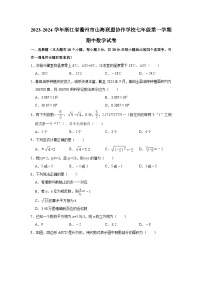 2023-2024学年浙江省衢州市山海联盟协作学校七年级（上）期中数学试卷（含解析）