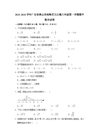 2023-2024学年广东省佛山市南海区九江镇八年级（上）期中数学试卷（含解析）