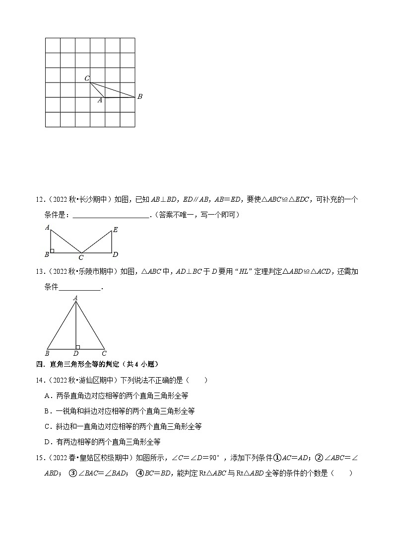 第12章 全等三角形（易错必刷30题5种题型专项训练）-2023-2024学年八年级数学上学期期中期末考点大串讲（人教版）03