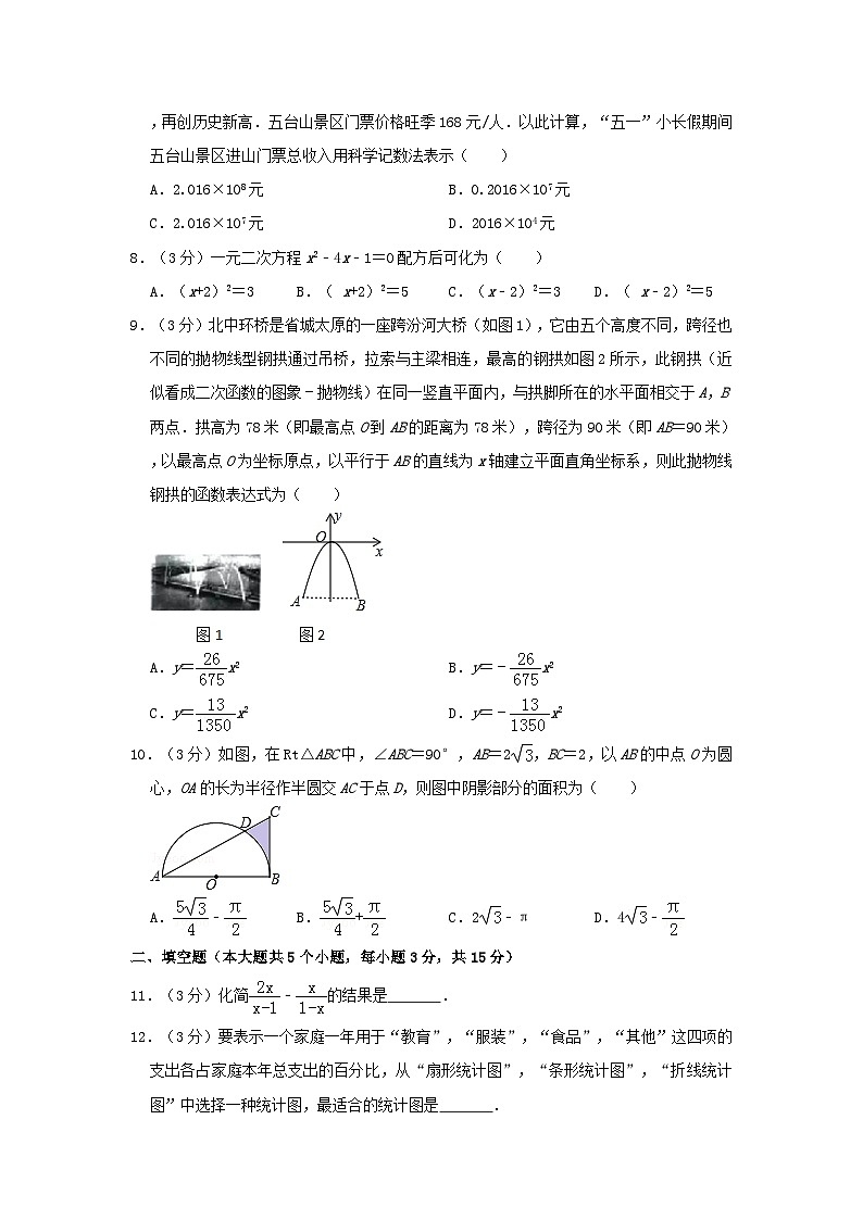 2019年山西省太原市中考数学真题及答案02