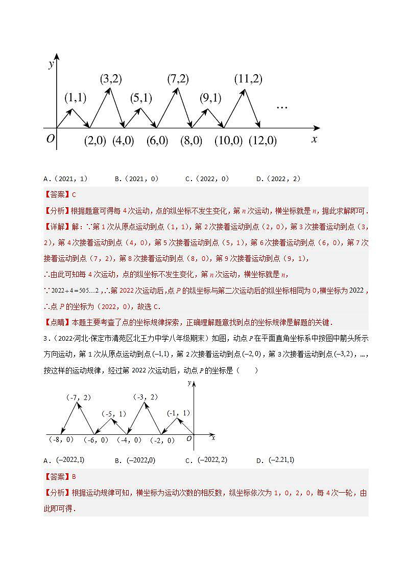 八年级数学上册同步精品讲义（北师大版） 专题3.2+平面直角坐标系中的规律问题与面积问题+专项训练02