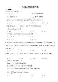 辽宁省沈阳市2023年八年级上学期期末数学试题附答案