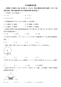 江苏省盐城市建湖县2023-2024学年九年级上册期中数学试题（含解析）