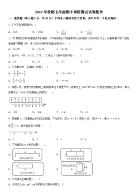 河南省南阳市卧龙区2023-2024学年七年级上册期中数学试题（含解析）