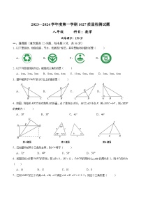 贵州省黔西南州兴仁市黔龙、黔峰、金成学校2023-2024学年八年级上学期10月质量检测数学试卷(含答案)