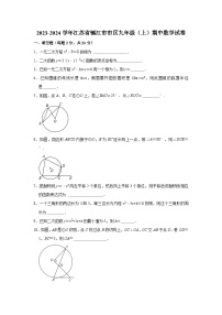 2023-2024学年江苏省镇江市市区九年级（上）期中数学试卷