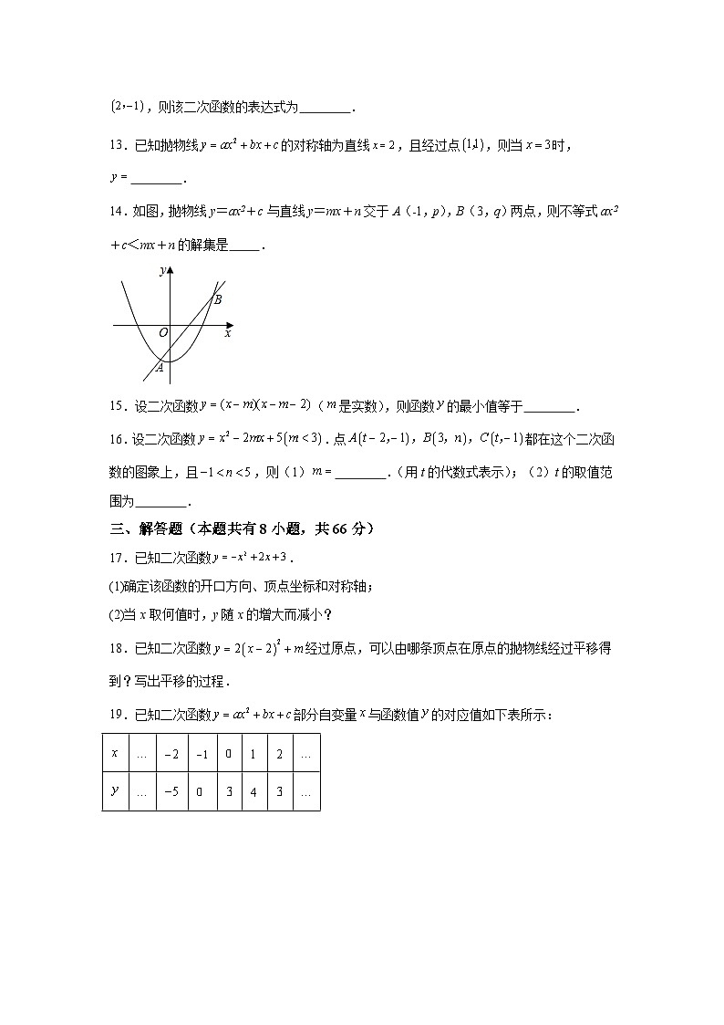 浙江省杭州市城区七校2024届九年级上学期10月份独立作业数学试卷(含解析)03
