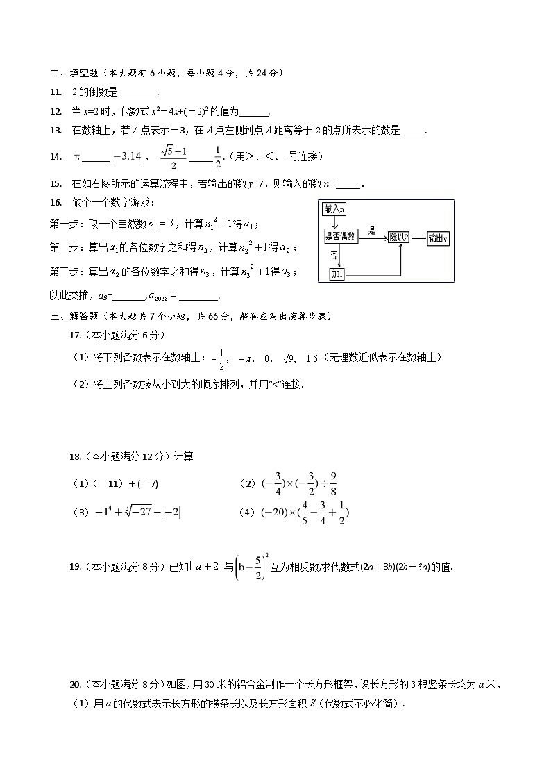 浙江省杭州市富阳区郁达夫中学、富春中学等7校2022-2023学年七年级上学期期中教学质量检测数学试卷(含答案)02