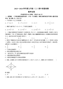 辽宁省锦州市太和区太和区教师进修学校2023-2024学年九年级上学期期中数学试题