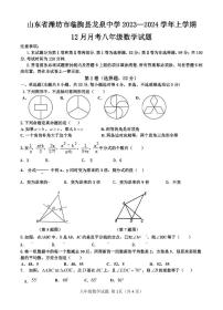 山东省潍坊市临朐县龙泉中学2023-2024学年上学期12月八年级上学期数学试题