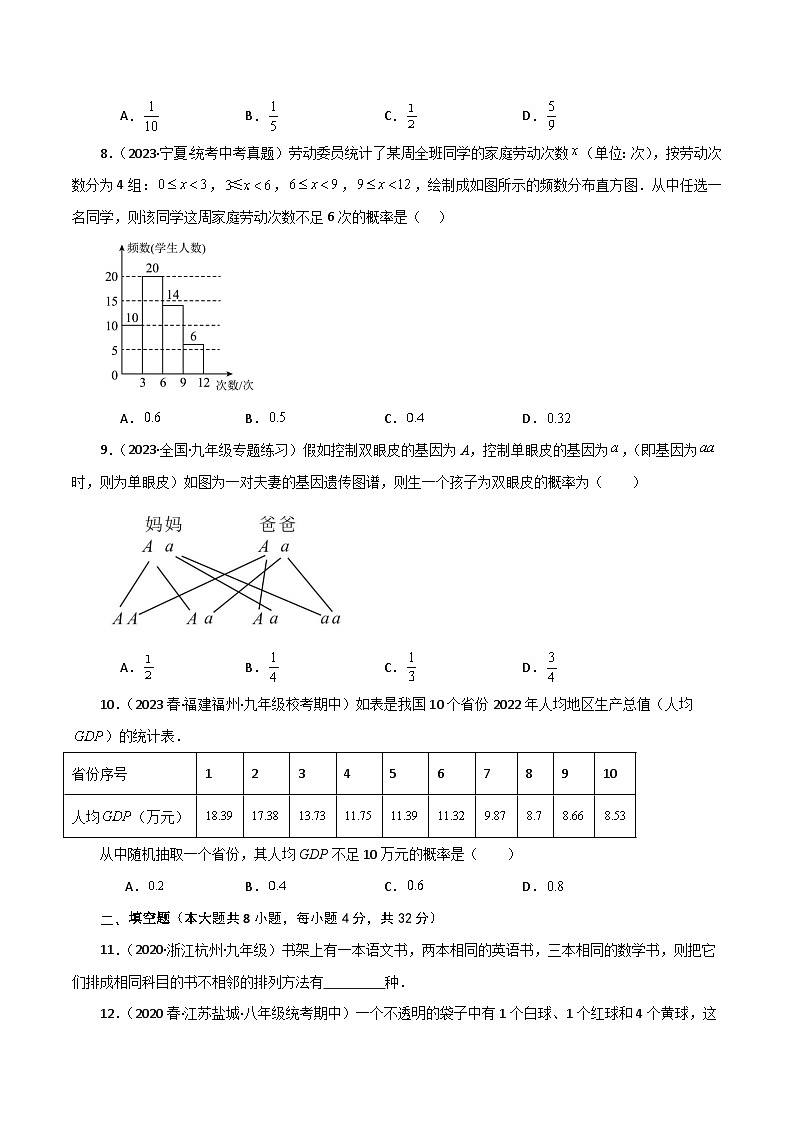 专题4.2 等可能条件下的概率（全章分层练习）（基础练）-2023-2024学年九年级数学上册基础知识专项突破讲与练（苏科版）02