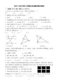 福建省莆田市中山、励志联考2022—-2023学年上学期九年级期中数学卷