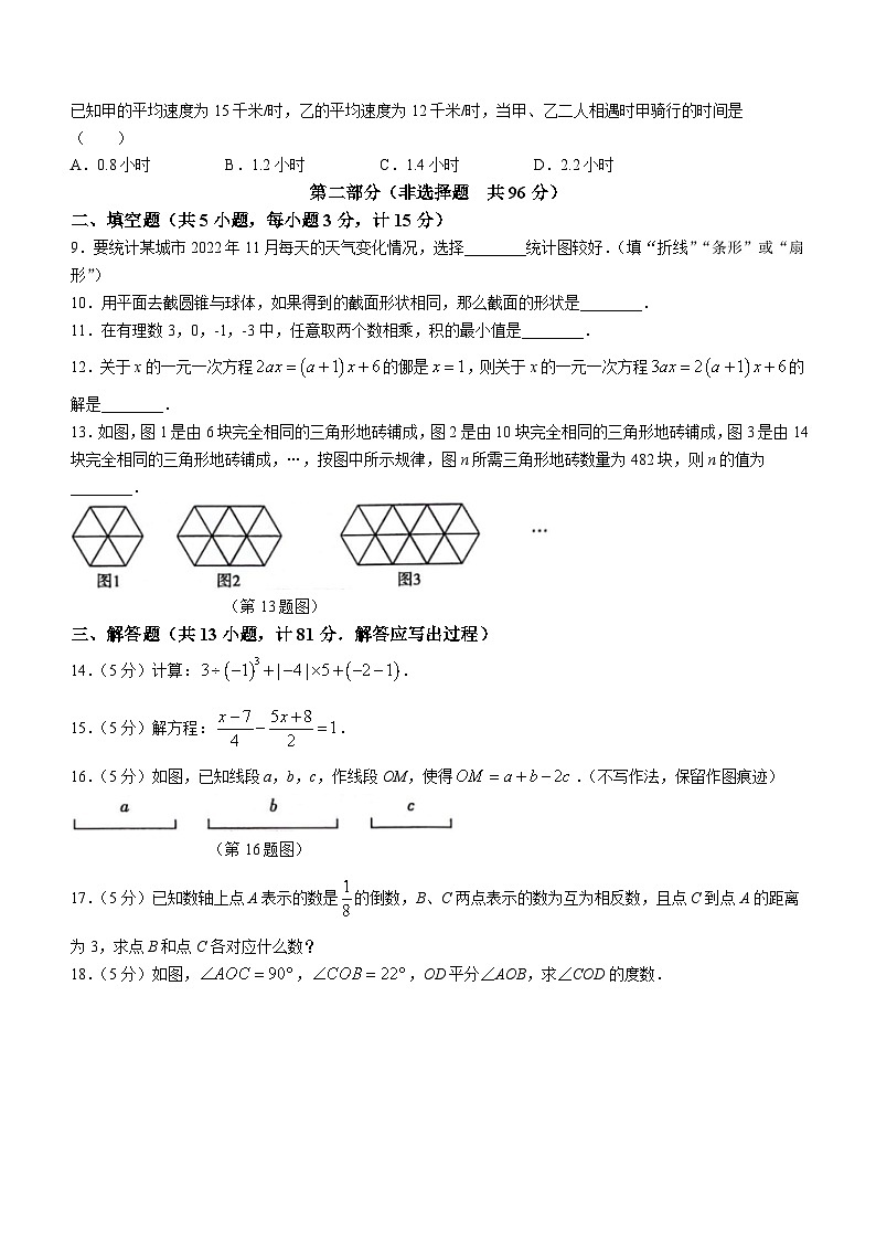 陕西省渭南市富平县2022-2023学年七年级上学期期末数学试题02