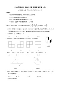 2019年重庆大渡口中考数学真题及答案A卷