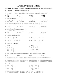 八年级上学期期末数学试题 (96)