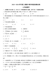 河南省漯河市郾城区2023-2024学年七年级上册期中数学试题（含解析）