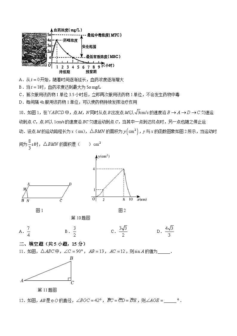 河南省郑州市中原区郑州外国语中学2023-2024学年九年级上学期12月月考数学试题(无答案)第3页