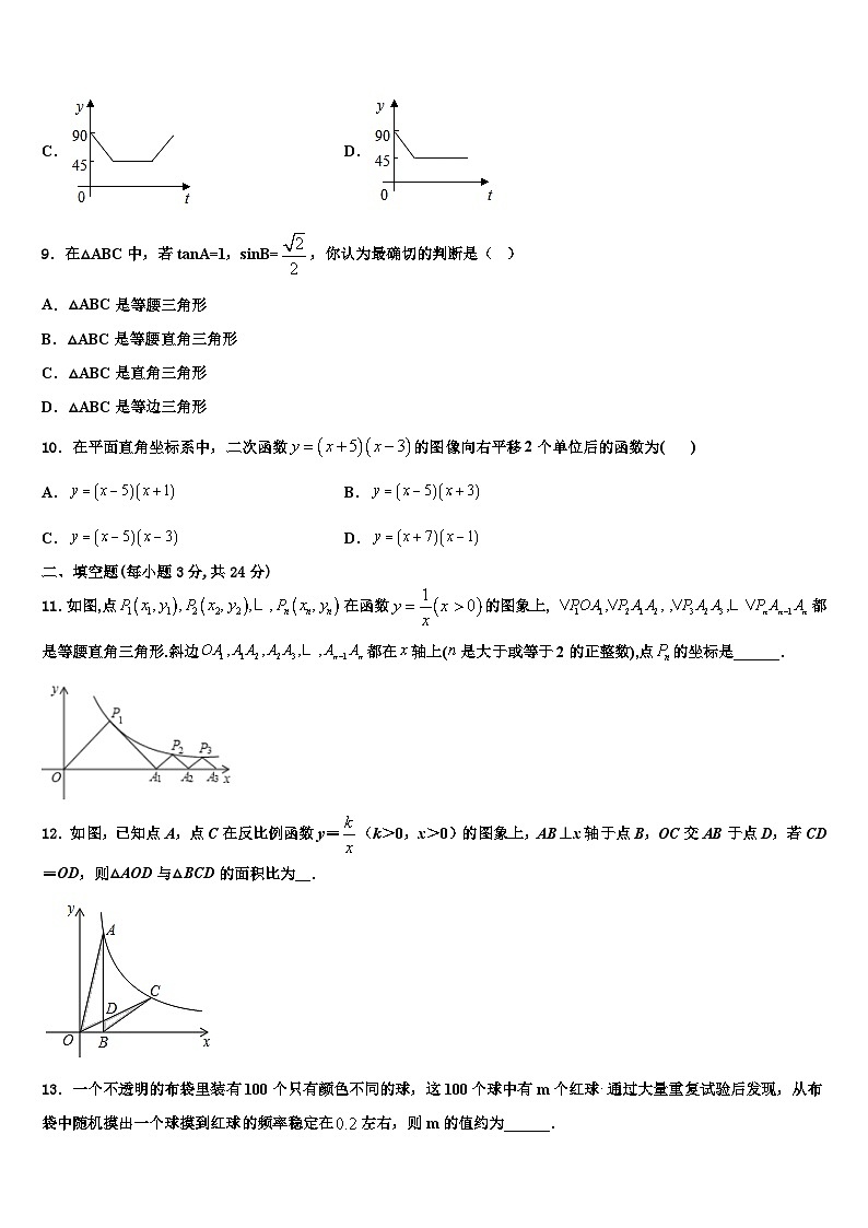 2023-2024学年内蒙古中学数学九上期末监测模拟试题第3页