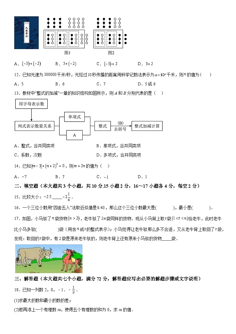 陕西省西安市高陵县2023-2024学年七年级上册期中数学试题（含解析）02