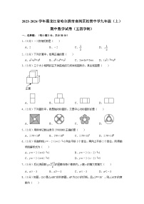 黑龙江省哈尔滨市松雷中学2023-—2024学年九年级上学期期中考试数学试题