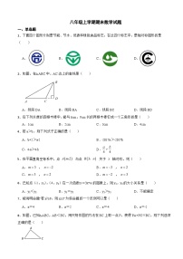 浙江省湖州市2023年八年级上学期期末数学试题附答案